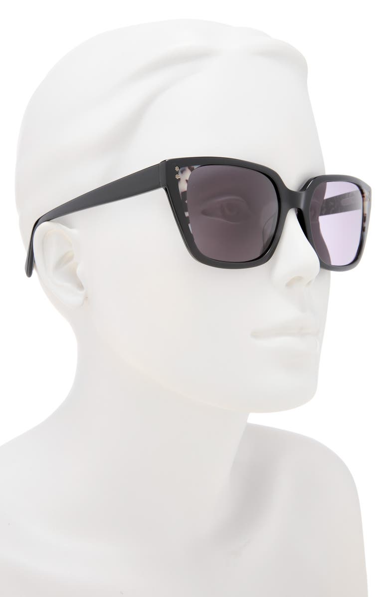 Ted Baker 54mm Gradient Square Sunglasses, Alternate, color, Black