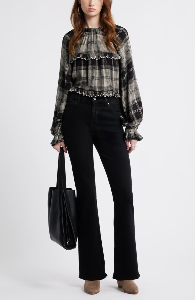 Treasure & Bond High Rise Flare Jeans, Alternate, color, Black Rinse