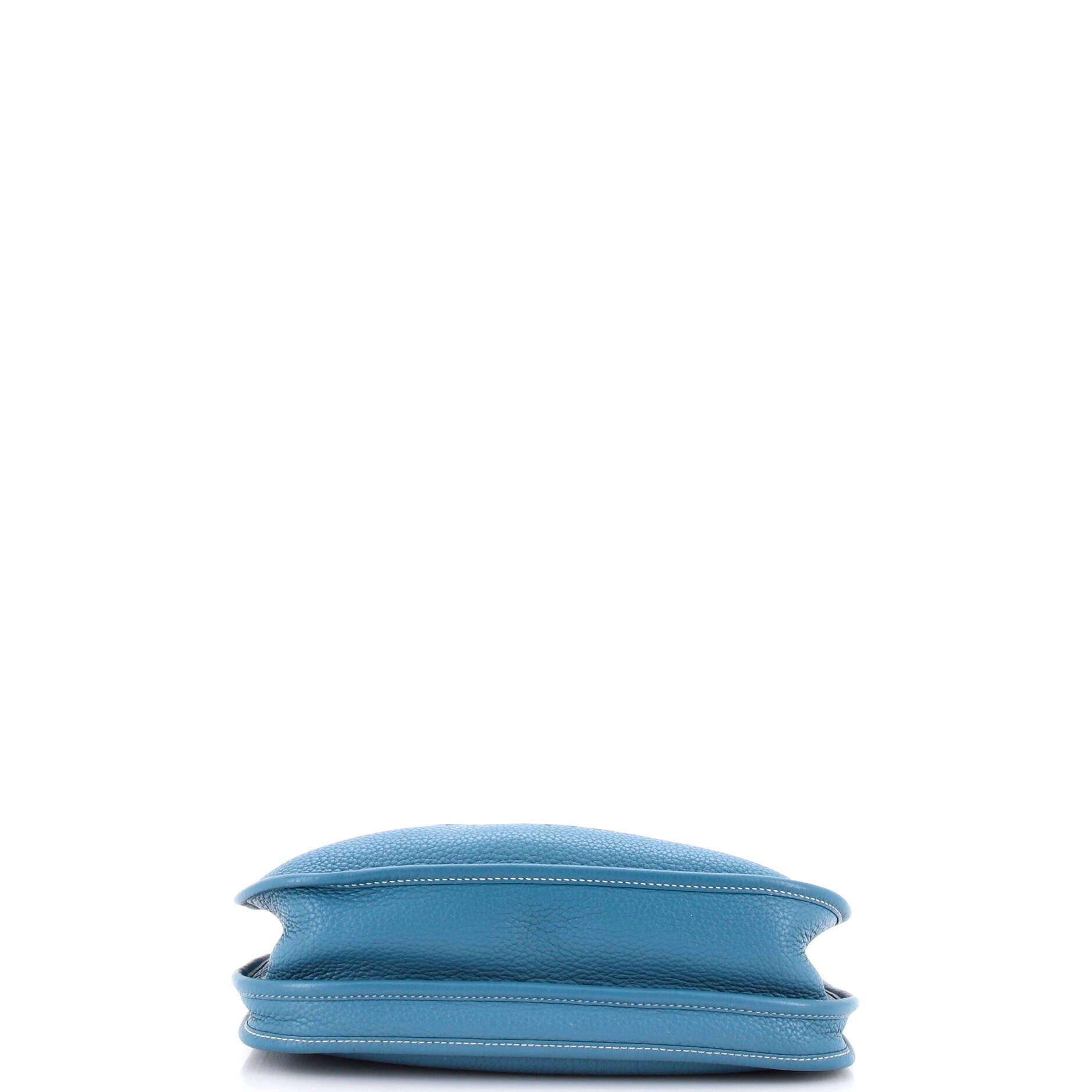 Pre-Owned Hermes Evelyne Bag Gen III Clemence PM, Alternate, color, Bleu Jean