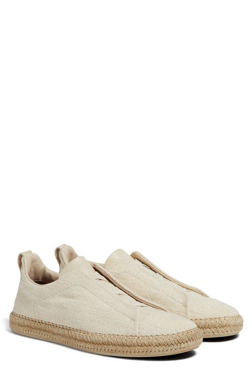 Zegna Triple Stitch Slip-on Espadrilles In Neutral