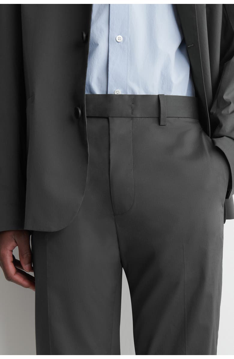 COS Cotton Slim-fit Trousers, Alternate, color, Dark Gray
