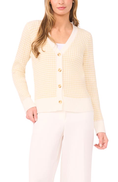 Stripe V-Neck Cardigan (Regular & Petite)