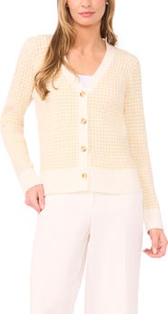 Halogen® Stripe V-Neck Cardigan