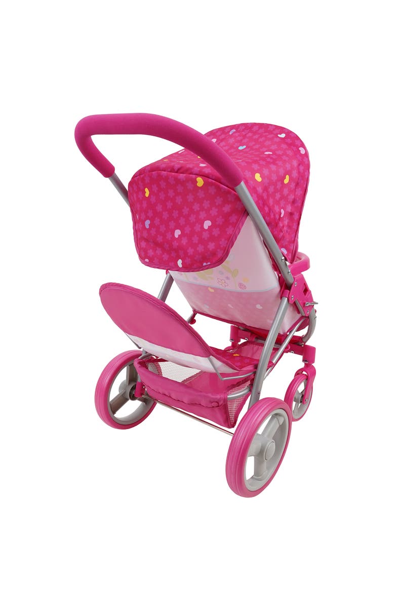 509 Garden Twin Doll Stroller W/ Front Swivel Wheels, Alternate, color, Pink