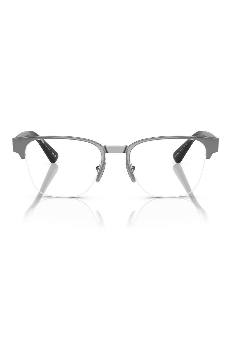 54mm Pillow Optical Glasses, Main, color, GUNMETAL