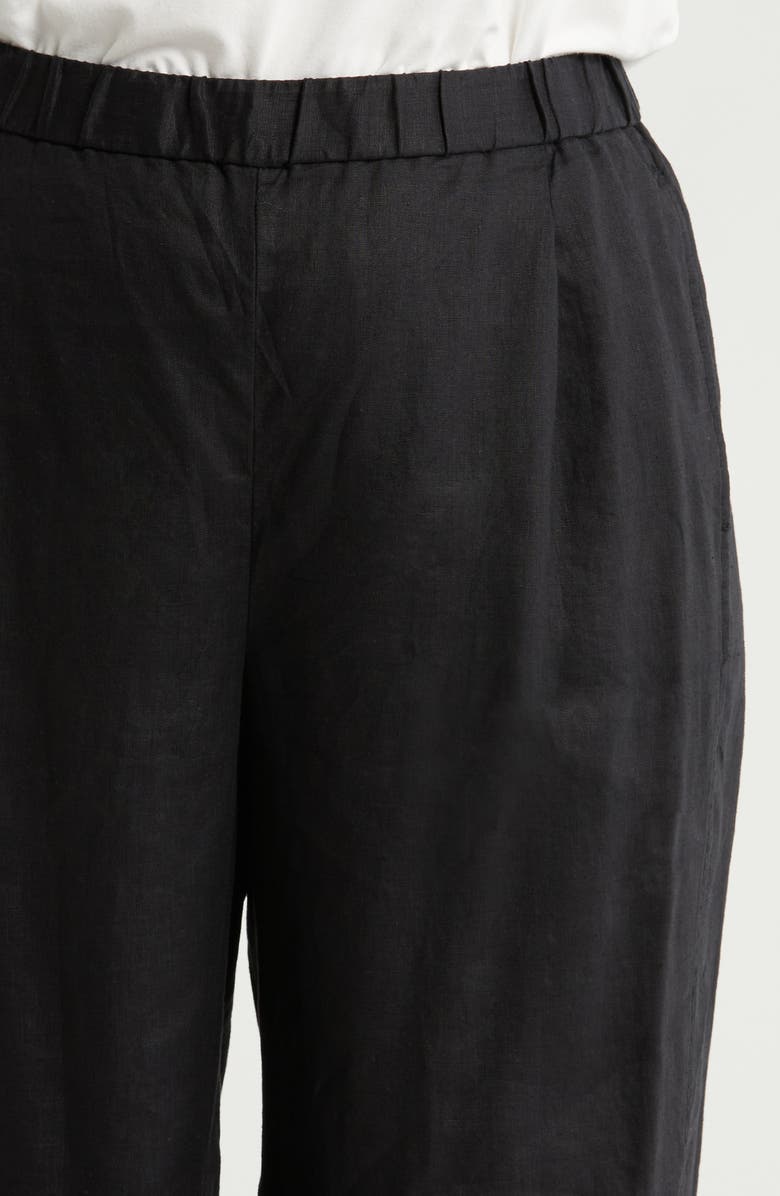 Eileen Fisher Pleated Organic Linen Lantern Pants, Alternate, color, 