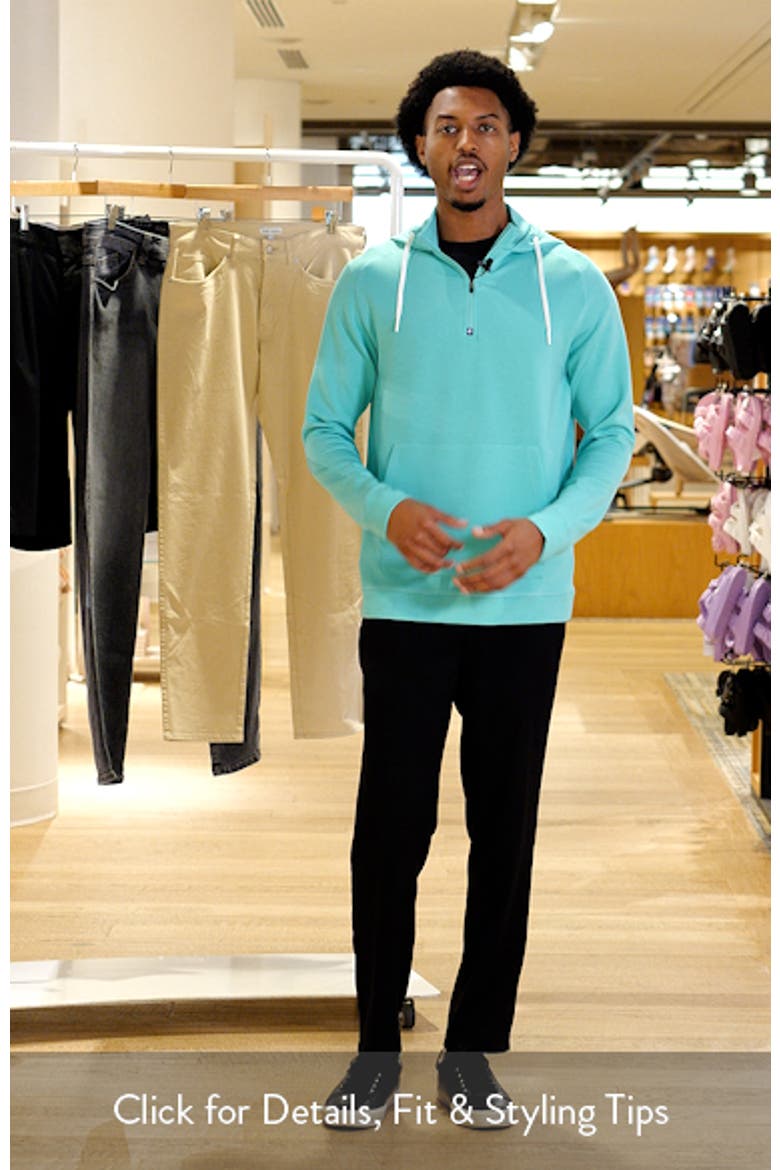 Jonathan Hooded Quarter Zip Performance Pullover video