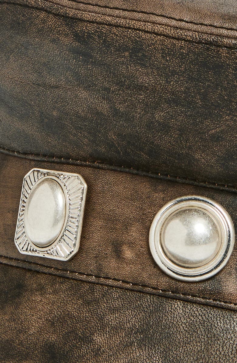 Area Leather Porter Hat, Alternate, color, 