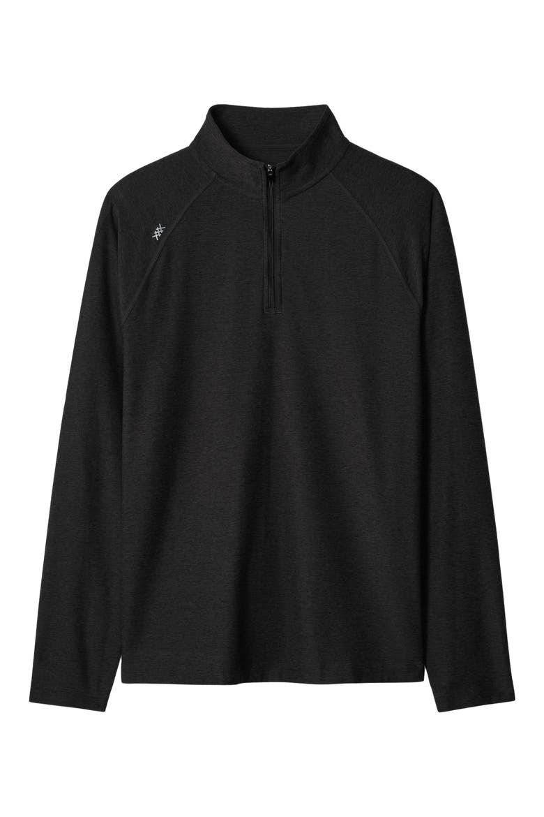 Atmosphere Midweight Quarter Zip Pullover, Alternate, color, TRUE BLACK