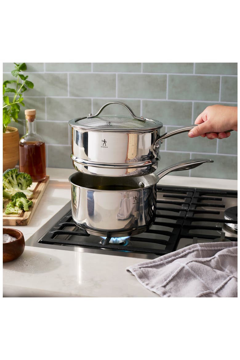 Aragon 2.5-Quart Stainless Steel Steamer & Sauce Pan with Lid, Alternate, color, SILVER