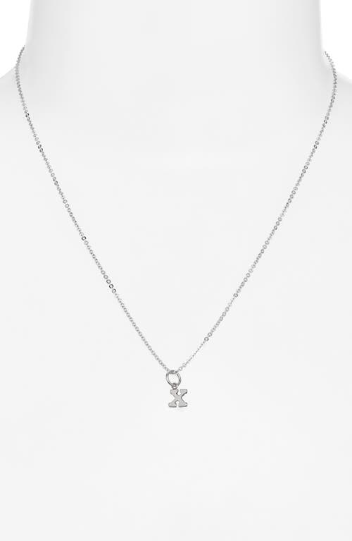 Nashelle Initial Pendant Necklace In Sterling Silver - X