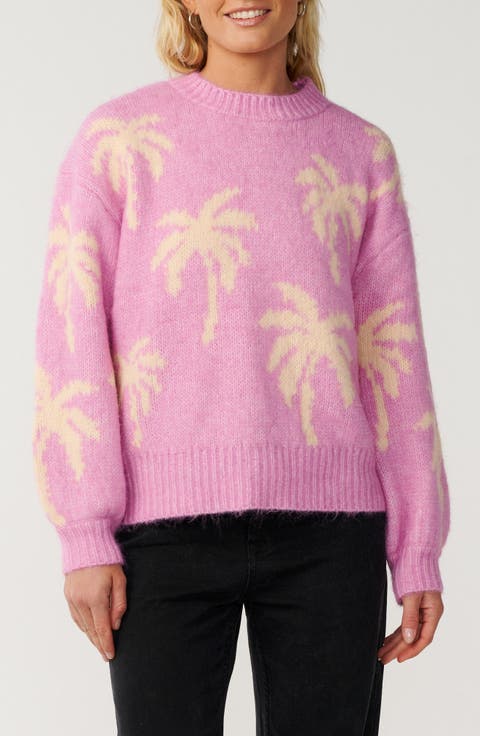 Retro Swell Palm Sweater