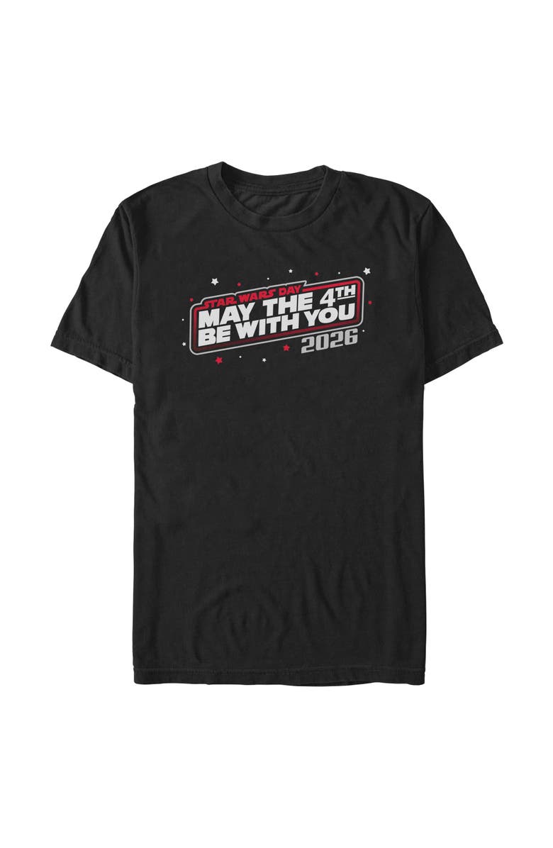 Star Wars Men's Star Wars May The Fourth 2026 Red Logo Graphic T-Shirt, Main, color, Black