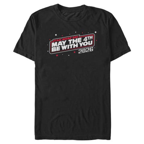 Men's Star Wars May The Fourth 2026 Red Logo  Graphic T-Shirt