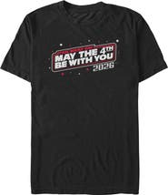 Star Wars Men's Star Wars May The Fourth 2026 Red Logo Graphic T-Shirt