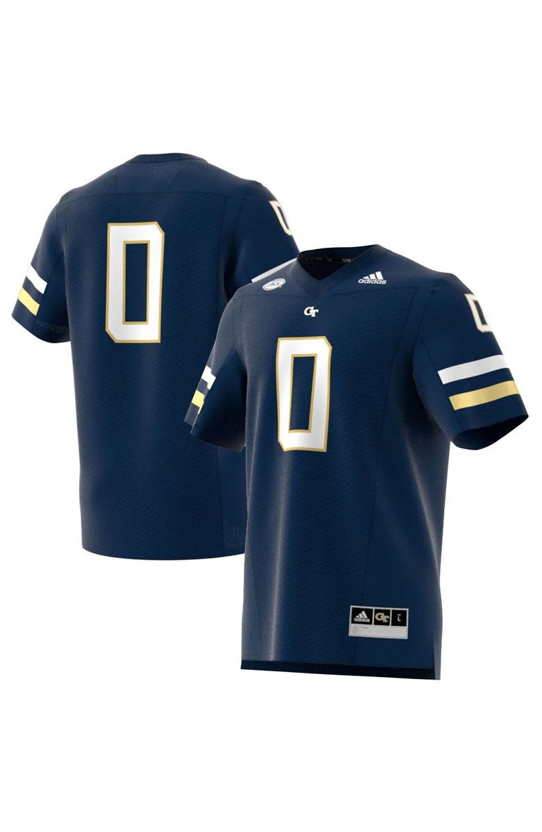 adidas Men's adidas Navy Georgia Tech Yellow Jackets Premier Strategy Jersey, Main, color, 