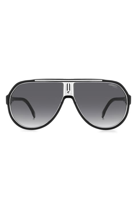 64mm Oversize Gradient Aviator Sunglasses