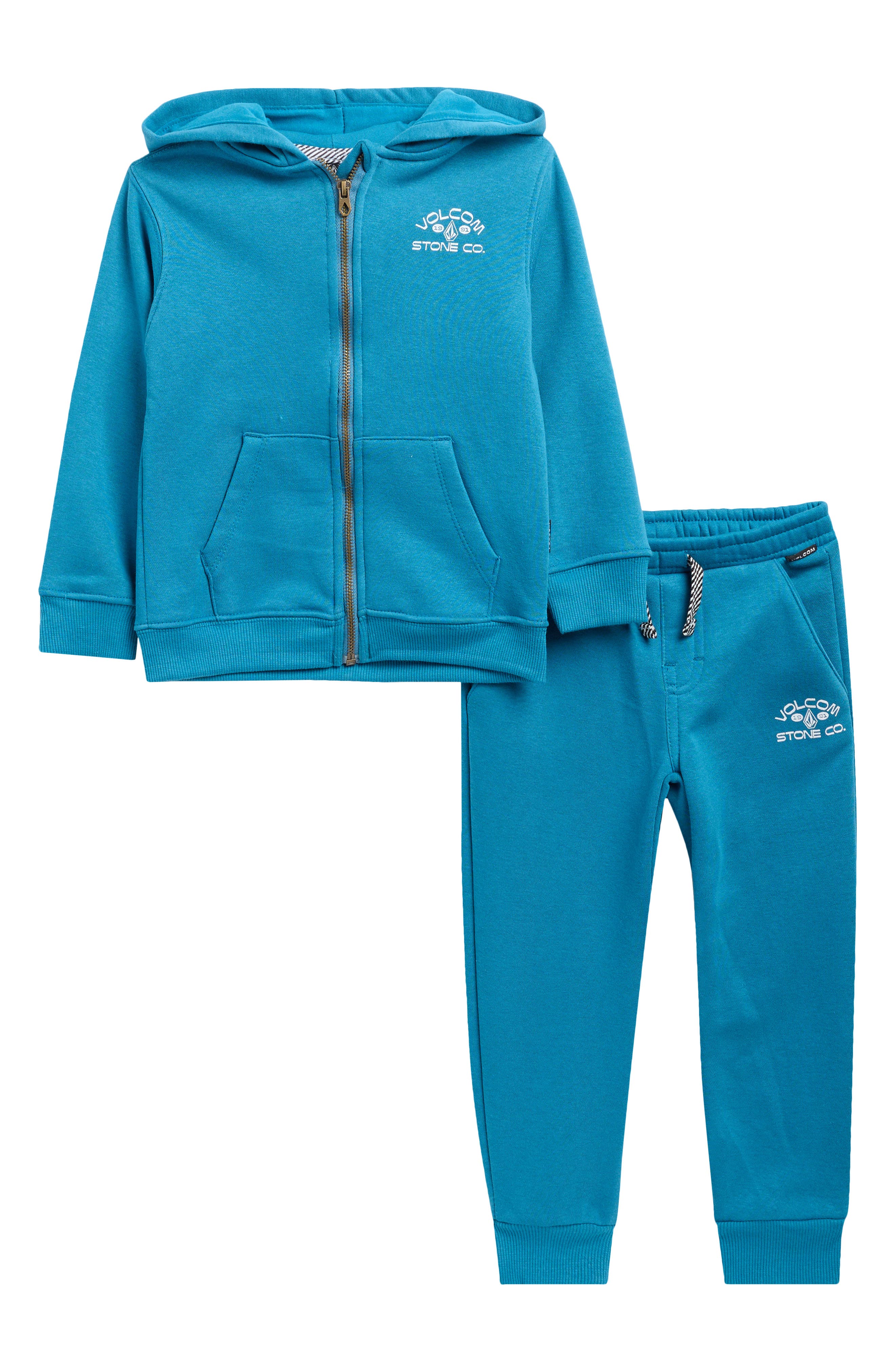 Volcom Kids' Fleece Full Zip Hoodie & Joggers Set