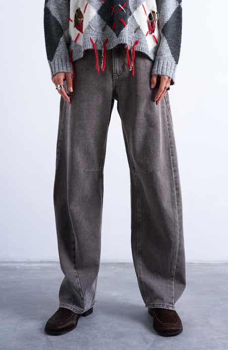 Topshop Barrel Leg High Waist Jeans