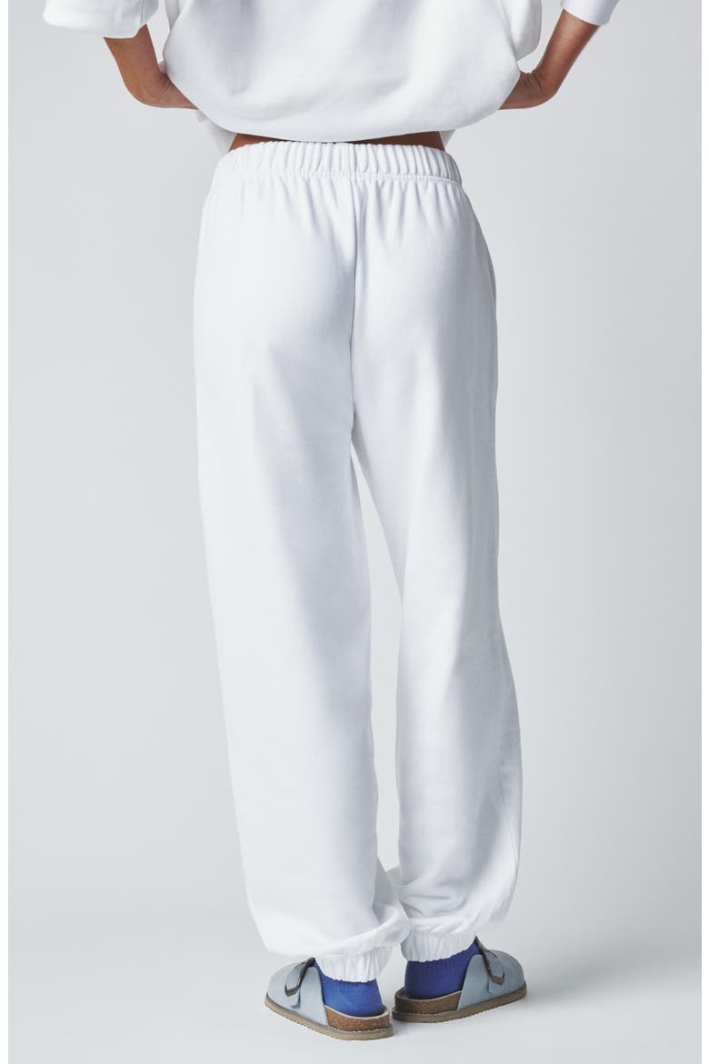 Cotton Blend Boyfriend Joggers, Alternate, color, BRIGHT WHITE