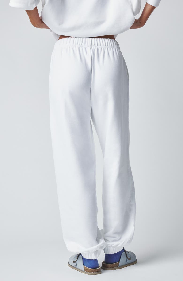 Florence by Mills Cotton Blend Boyfriend Joggers, Alternate, color, Bright White