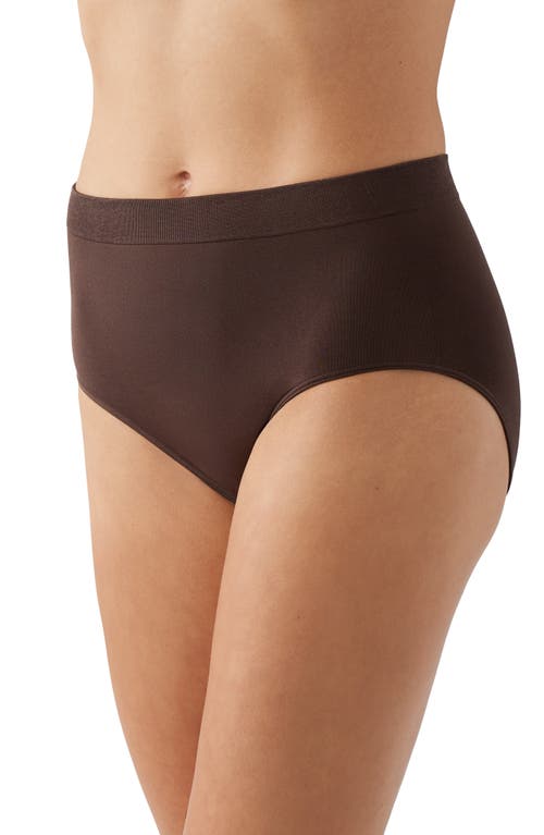Wacoal B. Smooth Seamless High-cut Briefs In Brown