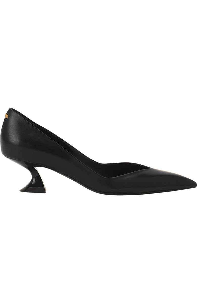 Lanvin Midnight Step Pump In Leather, Main, color, Black