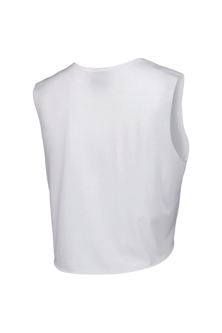 Women's Cuce White Arizona Cardinals Sequin Cropped Tank Top, Alternate, color, White