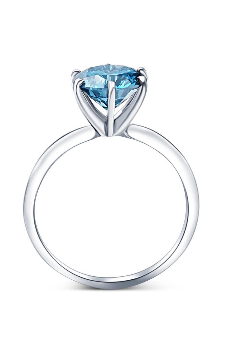 2Ct Blue Diamond Solitaire Engagement Ring in 14k or Gold Lab Grown, Alternate, color, 14k White Gold