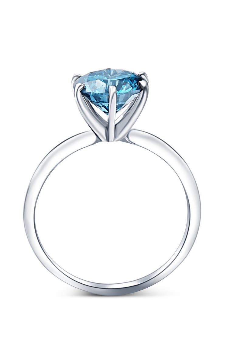 Bliss Diamond 2Ct Blue Diamond Solitaire Engagement Ring in 14k or Gold Lab Grown, Alternate, color, 14K White Gold
