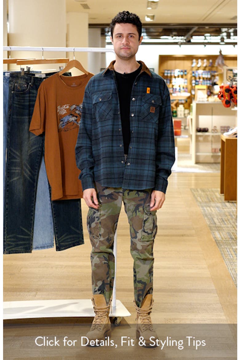 Builder's Bowery Standard Fit Plaid Flannel Water Repellent Snap-Up Shirt video