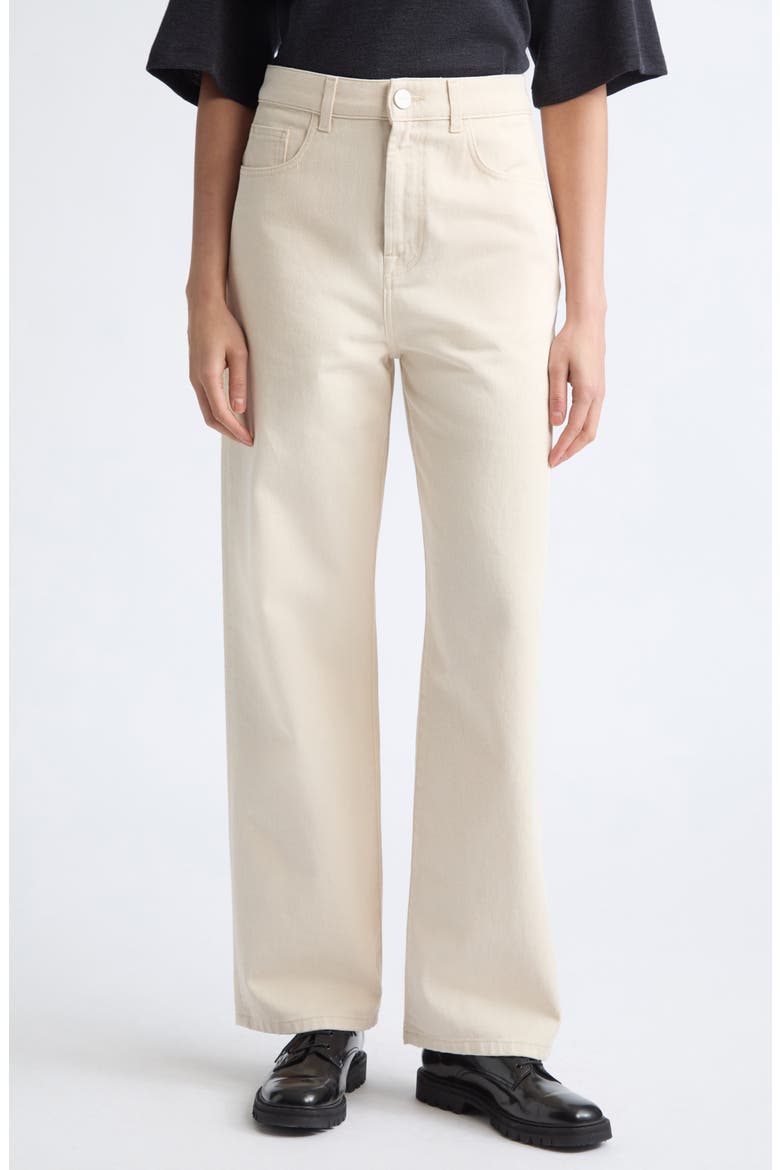 Bruun High Waist Baggy Wide Leg Jeans, Main, color, ECRU