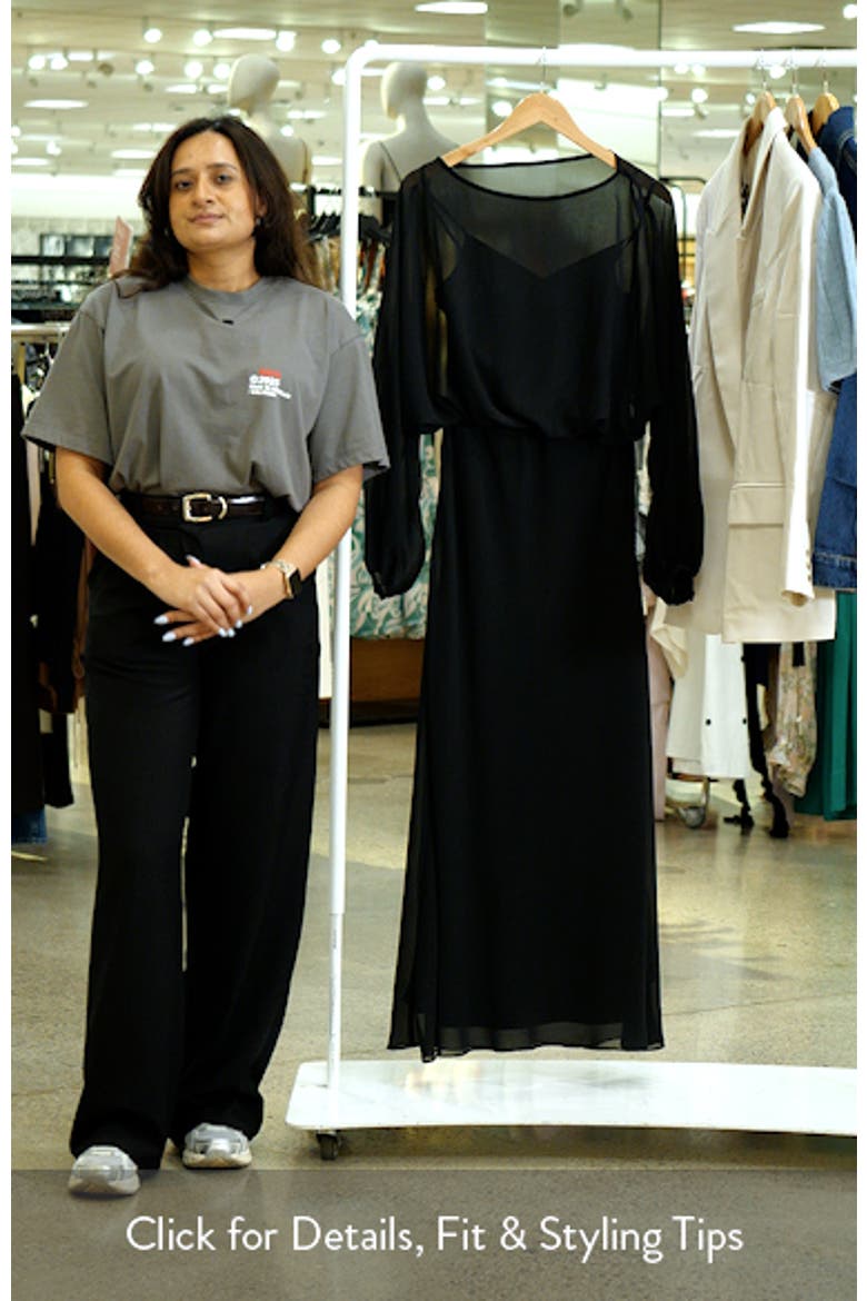 Helena Draped Long Sleeve Maxi Dress video