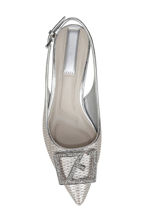 Franco Sarto Racer Slingback Pointed Toe Pump In Gray
