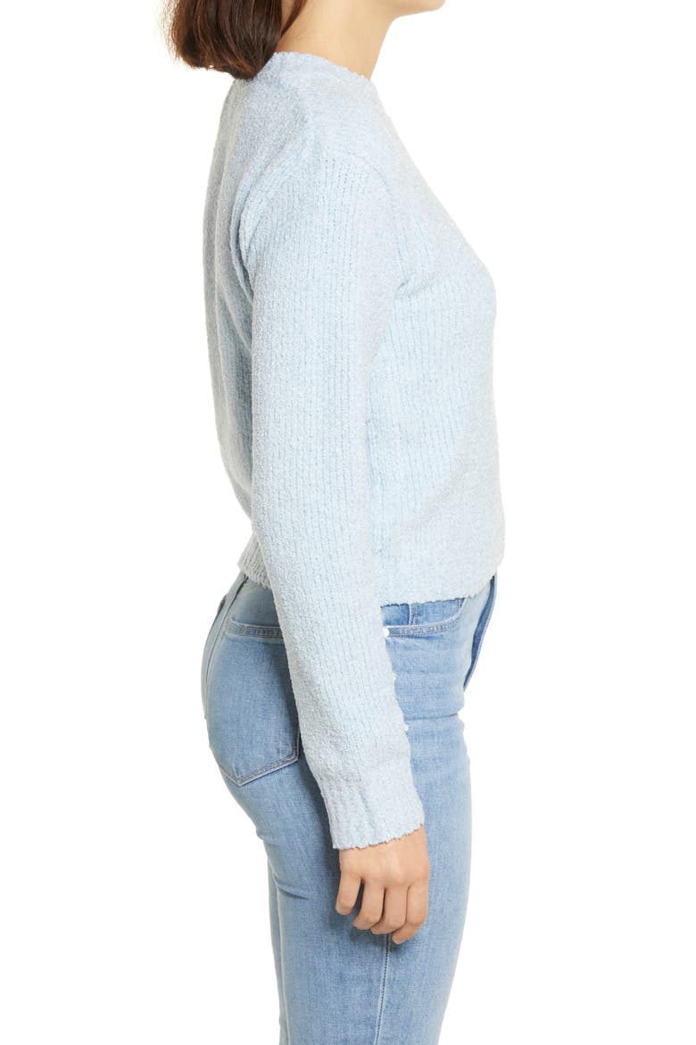 Sparkle Chenille Crewneck Sweater, Alternate, color, BLUE CASHMERE