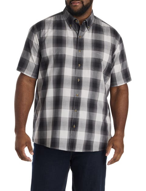 Big & Tall Easy-Care Lrg Plaid Sport Shirt