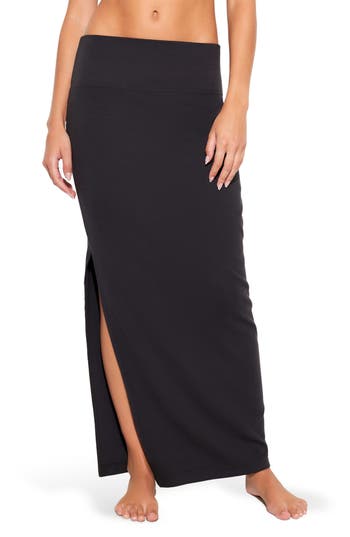 Spiritual Gangster Raquel Rib Maxi Skirt In Gray
