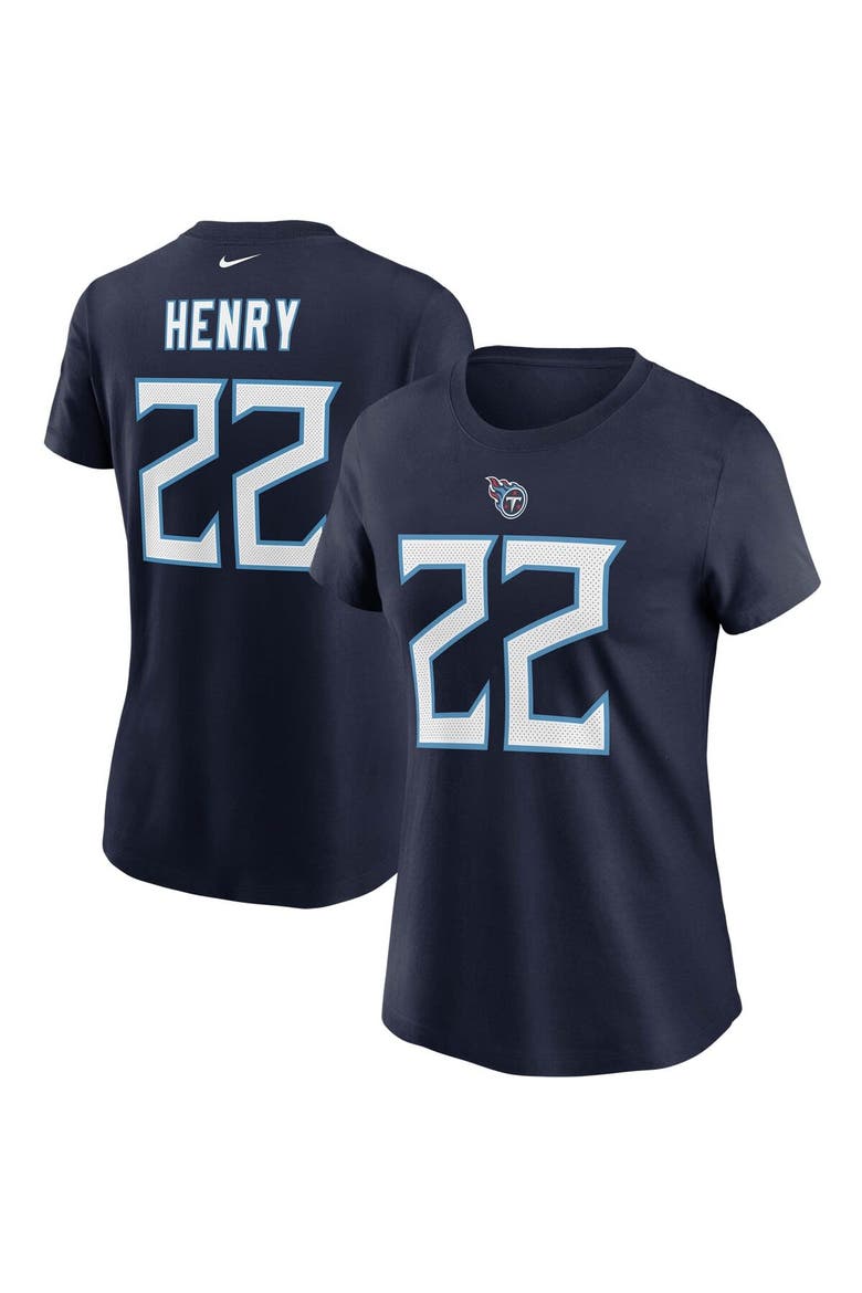 Women's Nike Derrick Henry Navy Tennessee Titans Player Name & Number T-Shirt, Main, color, Navy