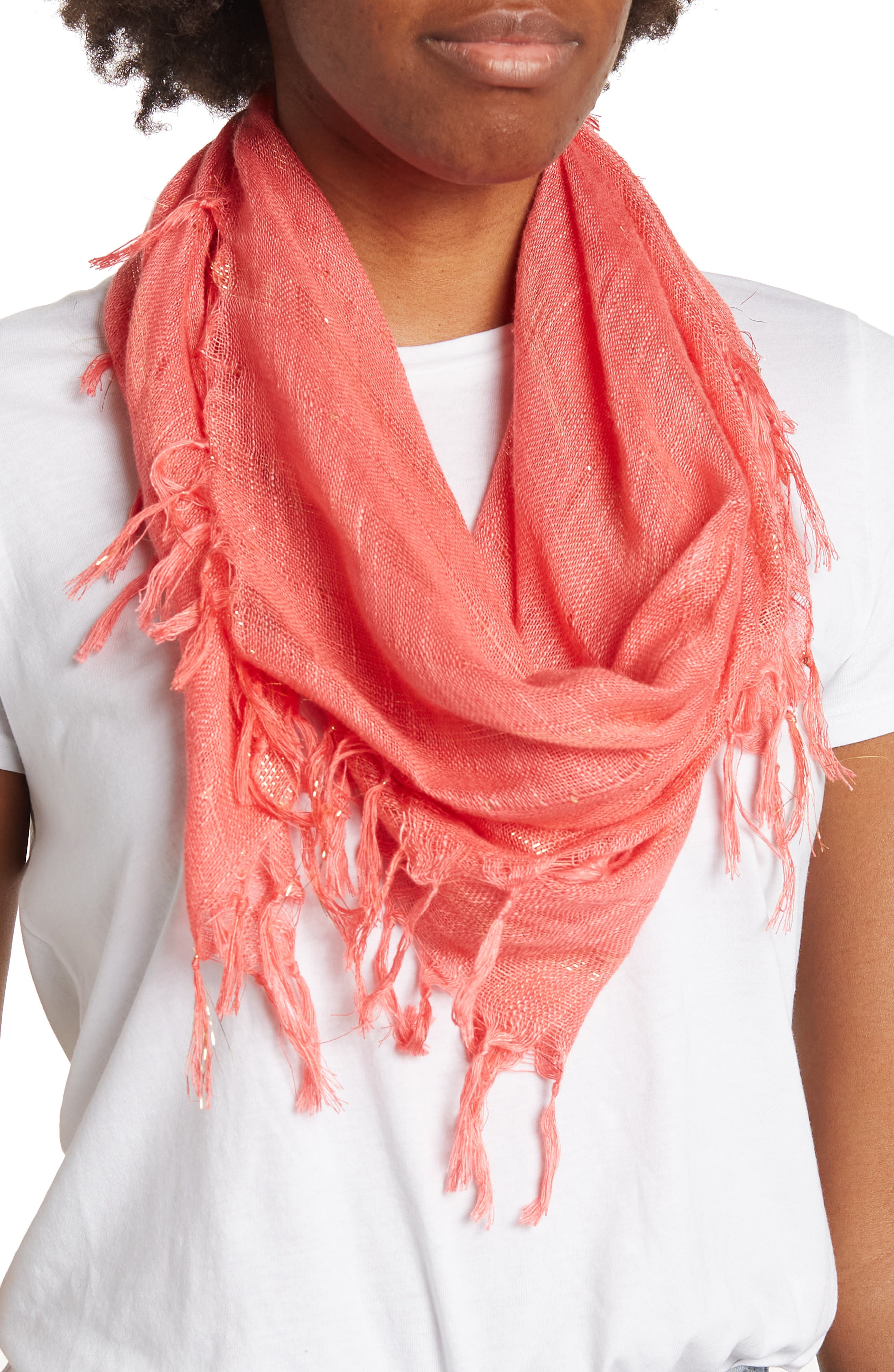 La Fiorentina Sequin Twisted Fringe Scarf