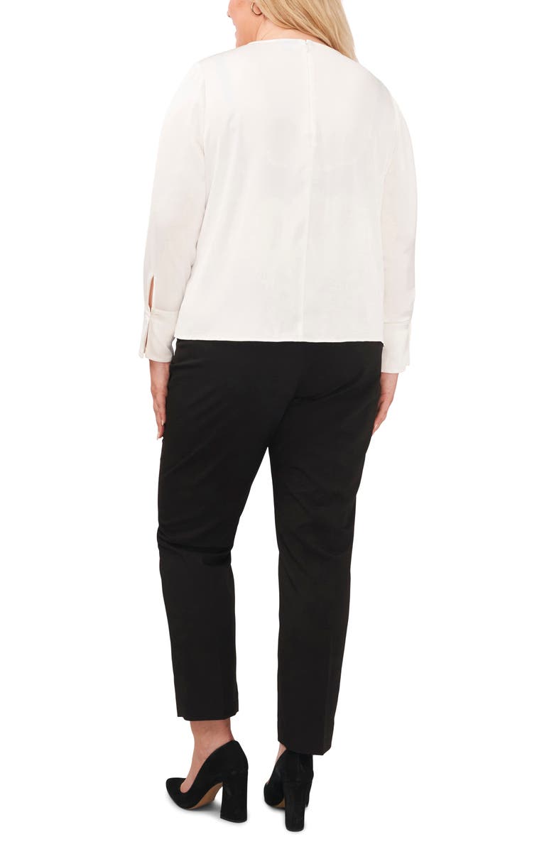 Halogen<sup>®</sup> Long Sleeve Crossover Satin Blouse, Alternate, color, 