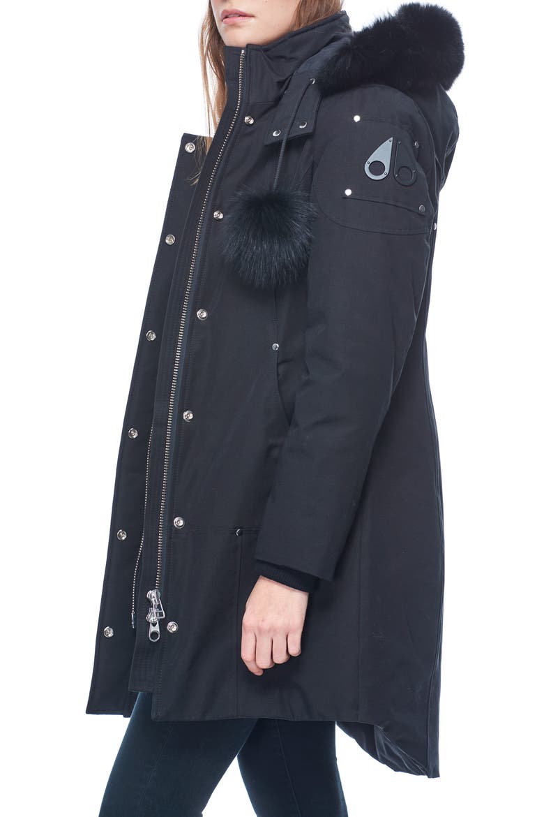 'Stirling' Down Parka with Genuine Fox Fur Trim, Alternate, color, ABYSS/ BLACK FOX