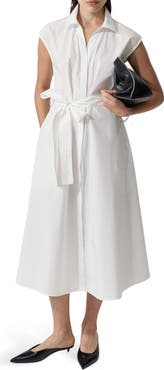 DELUC Imola Tie Waist Sleeveless Shirtdress