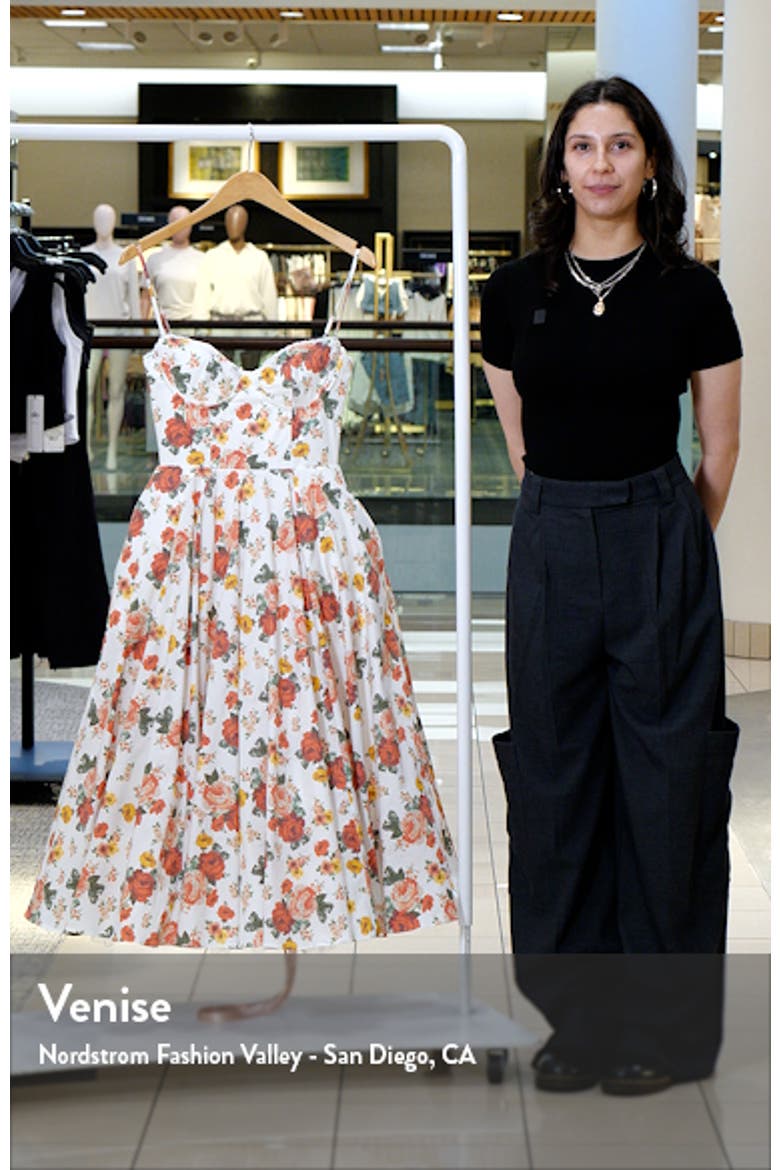 Mademoiselle Bustier Stretch Satin Midi Dress video