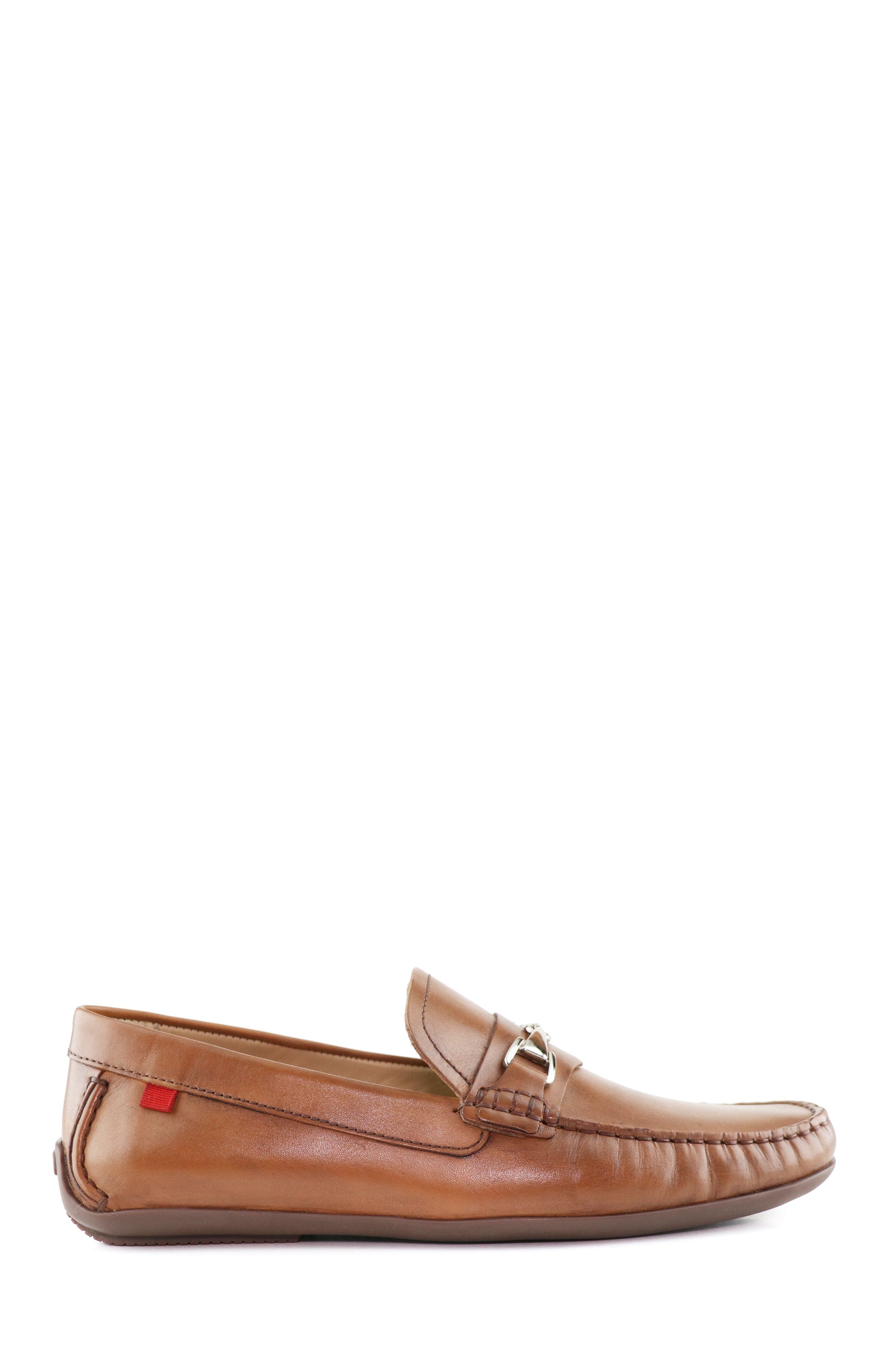 Park Ave 2 Leather Buckle Loafer, Alternate, color, Saddle Burnished Napa