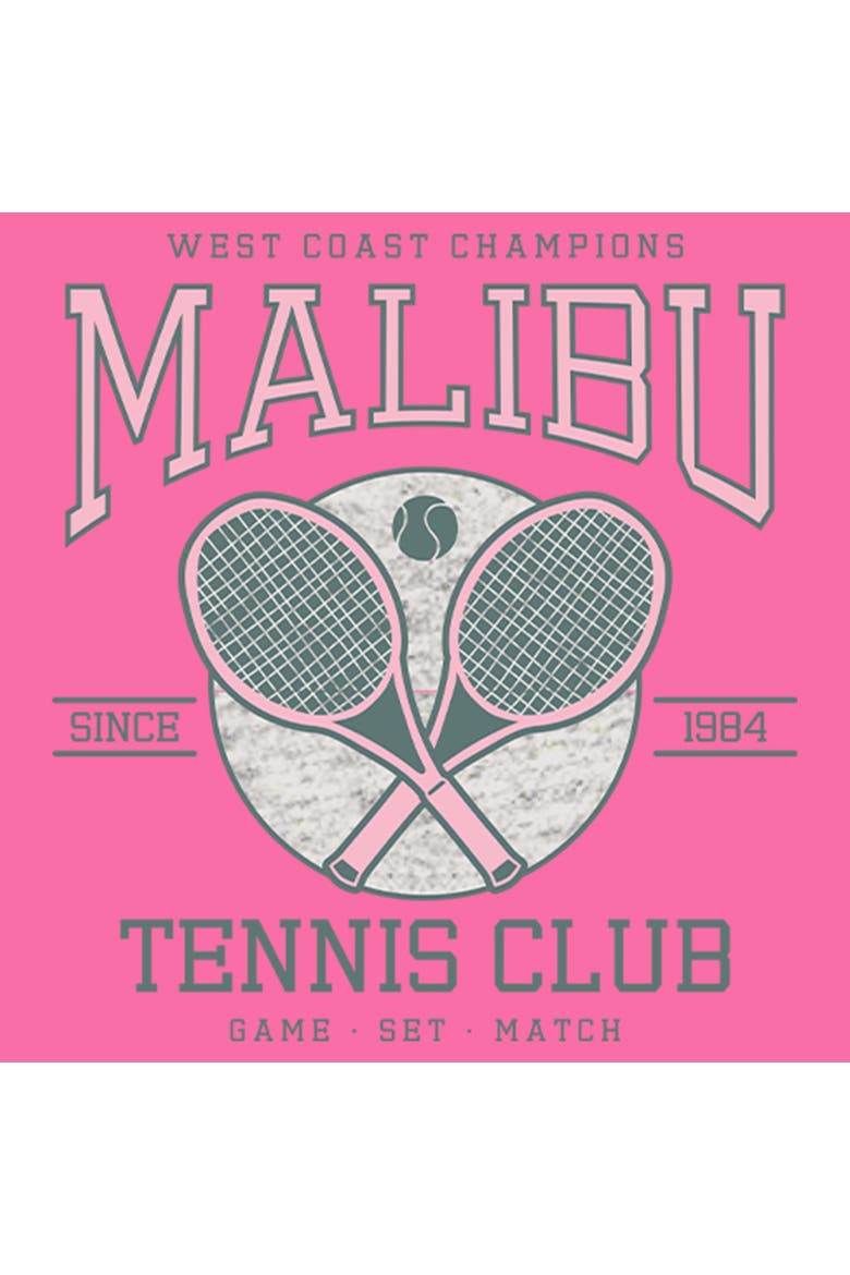 Girl's Lost Gods Malibu Tennis Club Since 1984 Graphic Cropped T-Shirt, Alternate, color, Light Pink