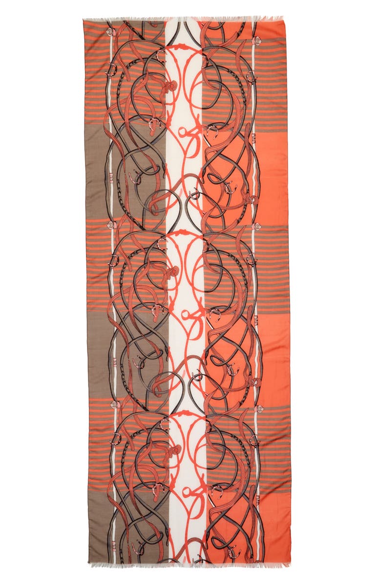 Stripe & Chain Scarf