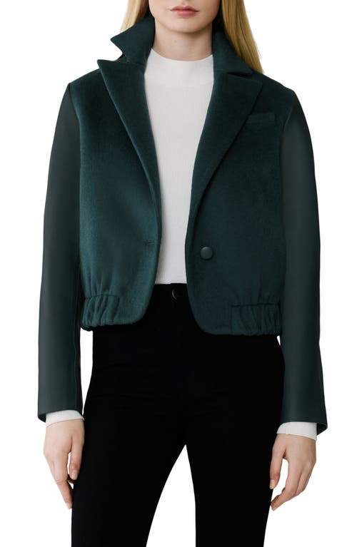 Soia & Kyo Alesse Single Breasted Wool Blend Jacket In Green