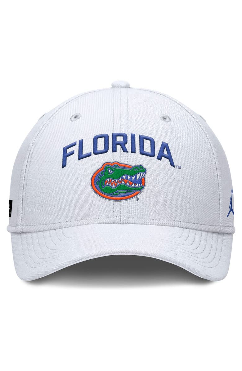 Jordan Brand Men's Jordan Brand White Florida Gators 2025 On-Field Rise Performance Flex Hat, Alternate, color, 