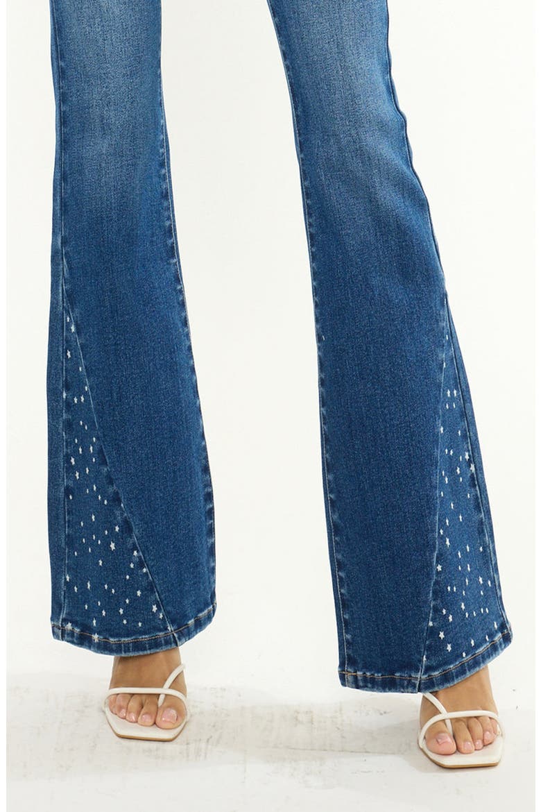 Rickie Low Rise Western Flare Jeans, Alternate, color, Dark Wash