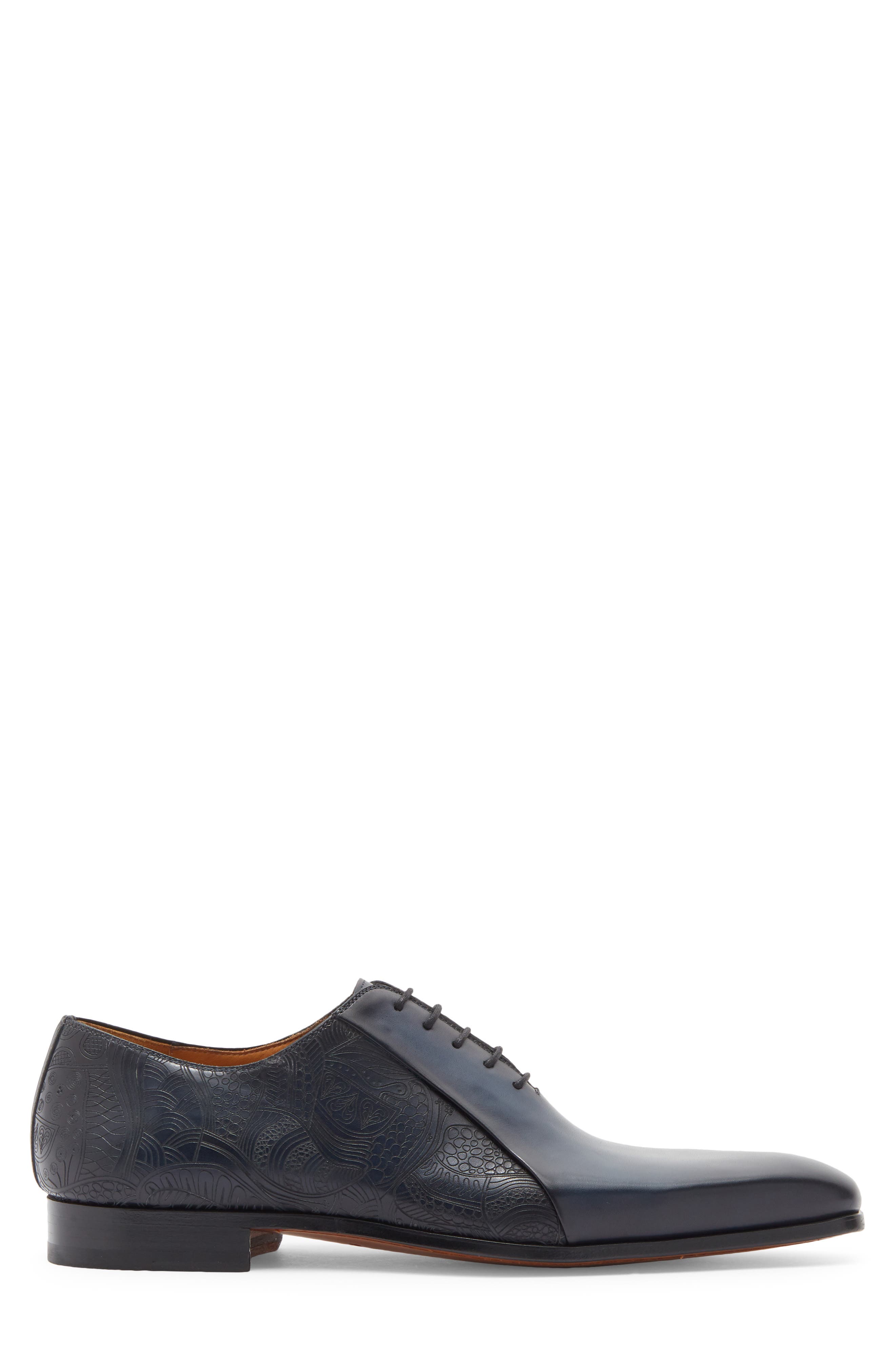 Magnanni Novian Debossed Oxford, Alternate, color, Navy